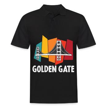 Golden Gate San Francisco California - Men's Polo Shirt - black - Front - Kai (181cm)