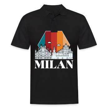 Milan Retro Milan Cathedral Cathedral - Men's Polo Shirt - black - Front - Kai (181cm)