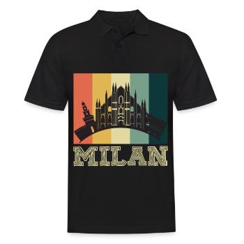 Milan Cathedral from Milan Italy - Men's Polo Shirt - black - Front - Kai (181cm)