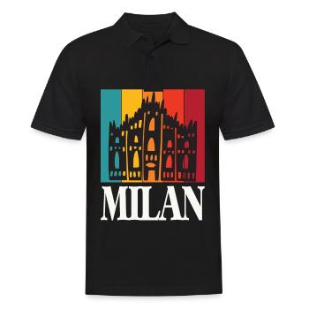 Milan Cathedral Retro Milan Cathedral - Men's Polo Shirt - black - Front - Kai (181cm)