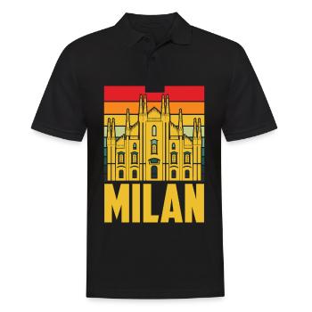 Milan Cathedral in Milan Italy Cathedral - Men's Polo Shirt - black - Front - Kai (181cm)