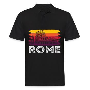 Colosseum Rome Retro Italy Ancient Tuscany - Men's Polo Shirt - black - Front - Kai (181cm)