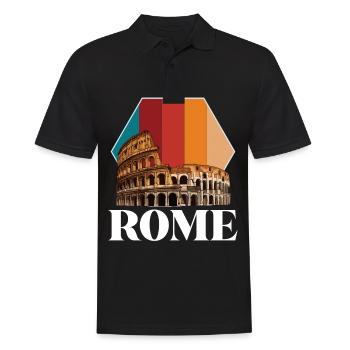 Rome Colisée Rétro Italie Toscane antique - Polo Homme - noir - Devant - Kai (181cm)
