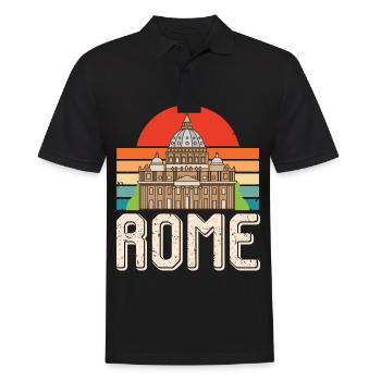 Rom Vatikan Italien Römer Sunrise italienisch - Männer Poloshirt - Schwarz - Vorne - Kai (181cm)