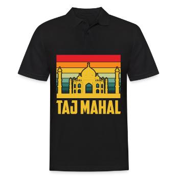 Taj Mahal Retro Palace South Asia India - Men's Polo Shirt - black - Front - Kai (181cm)