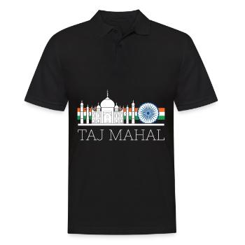 Taj Mahal Tourist Asien Indien - Männer Poloshirt - Schwarz - Vorne - Kai (181cm)