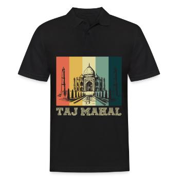 Taj Mahal India Palace South Asia - Men's Polo Shirt - black - Front - Kai (181cm)
