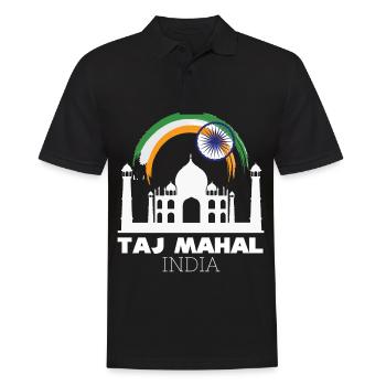 Taj Mahal Palace India Tourist Asia - Men's Polo Shirt - black - Front - Kai (181cm)