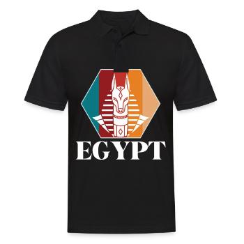 Anubis Ägypten Sphinx Gizeh Pyramide - Männer Poloshirt - Schwarz - Vorne - Kai (181cm)