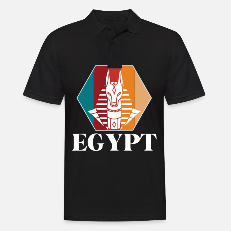 Anubis Ägypten Sphinx Gizeh Pyramide - Männer Poloshirt - Schwarz