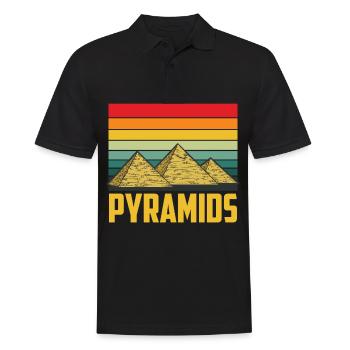 Pyramide Ägypten Sphinx Gizeh Anubis - Männer Poloshirt - Schwarz - Vorne - Kai (181cm)
