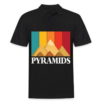Pyramiden Gizeh Ägypten Retro Sphinx - Männer Poloshirt - Schwarz - Vorne - Kai (181cm)