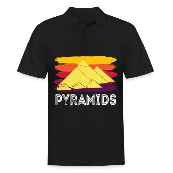 Gizeh Pyramide Ägypten Sphinx Anubis - Männer Poloshirt - Schwarz - Vorne - Kai (181cm)