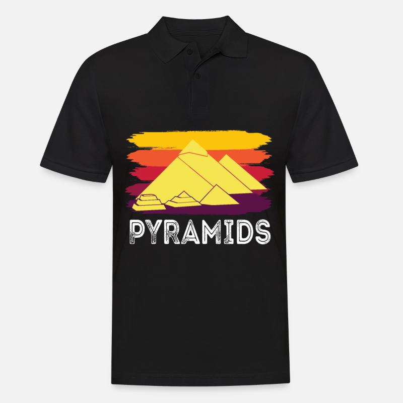 Gizeh Pyramide Ägypten Sphinx Anubis - Männer Poloshirt - Schwarz