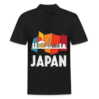 Japon Skyline Tokyo Mountains Asie - Polo Homme - noir - Devant - Kai (181cm)