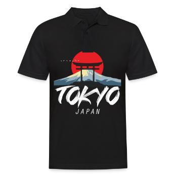 Tokyo Montagnes Japon Tourisme Asie Japonais - Polo Homme - noir - Devant - Kai (181cm)