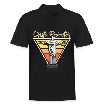 Cristo Redentor Brazil Rio Christ the Redeemer Statue - Men's Polo Shirt - black - Front - Kai (181cm)