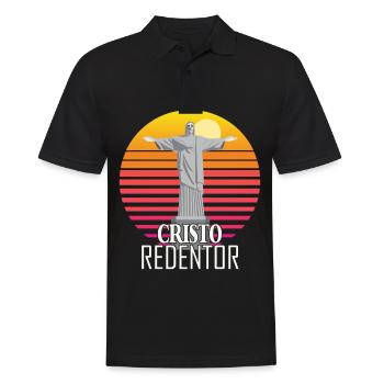 Cristo Redentor Christ the Redeemer Statue Rio Church - Men's Polo Shirt - black - Front - Kai (181cm)