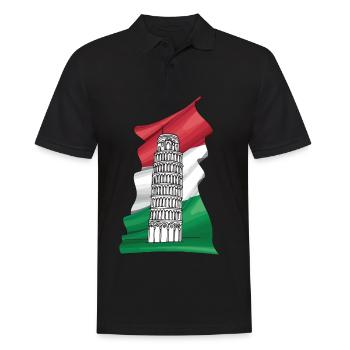Schiefer Turm von Pisa Italien Toskana Florenz - Männer Poloshirt - Schwarz - Vorne - Kai (181cm)