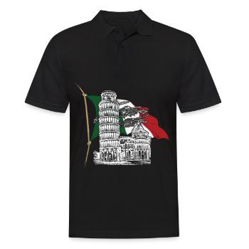 Pise Tour Penchée Italie Toscane Florence - Polo Homme - noir - Devant - Kai (181cm)