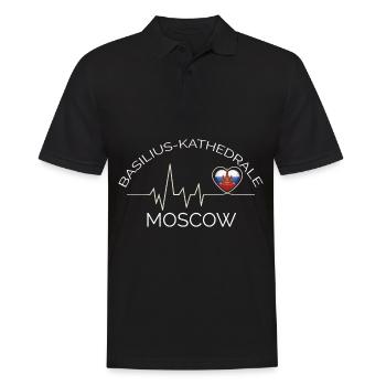 Basilius Kathedrale Russland Moskau Herzschlag - Männer Poloshirt - Schwarz - Vorne - Kai (181cm)