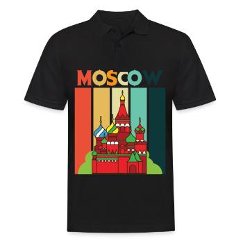 Moskau Retro Kathedrale Russland - Männer Poloshirt - Schwarz - Vorne - Kai (181cm)