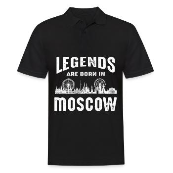 Moscou Légendes Russie Skyline - Polo Homme - noir - Devant - Kai (181cm)
