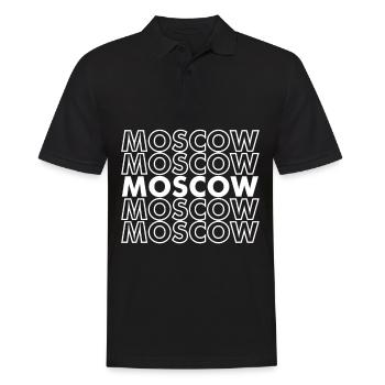 Moscou Russie Souvenir touristique - Polo Homme - noir - Devant - Kai (181cm)