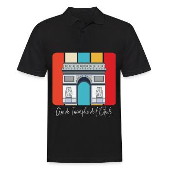 Paris Arc de Triumphe France Arc de Triomphe - Polo Homme - noir - Devant - Kai (181cm)