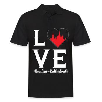 Basilius Kathedrale Love Russland Moskau - Männer Poloshirt - Schwarz - Vorne - Kai (181cm)