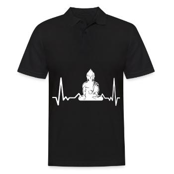 Buddha Herzschlag Tian Tan Buddha - Männer Poloshirt - Schwarz - Vorne - Kai (181cm)