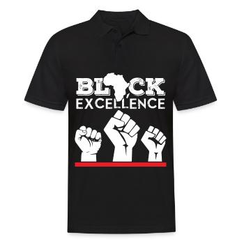 Mandela Black Excellence Freiheit Südafrika - Männer Poloshirt - Schwarz - Vorne - Kai (181cm)