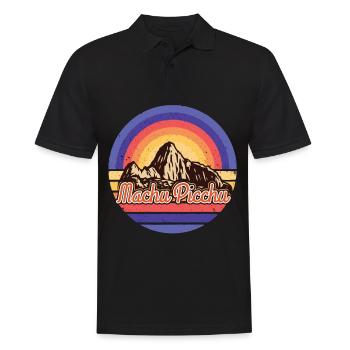 Machu Picchu Inca Pérou Ville en ruine - Polo Homme - noir - Devant - Kai (181cm)