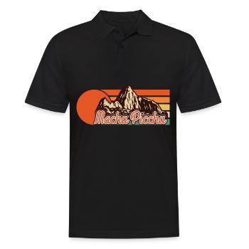 Machu Picchu Montagne Ruine Inca Pérou Amérique du Sud - Polo Homme - noir - Devant - Kai (181cm)