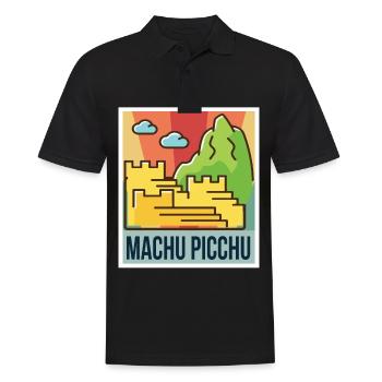 Inca Machu Picchu Ruine Pérou Amérique du Sud - Polo Homme - noir - Devant - Kai (181cm)