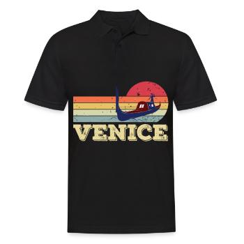 Venise Grand Canal Gondole Italie Romance - Polo Homme - noir - Devant - Kai (181cm)