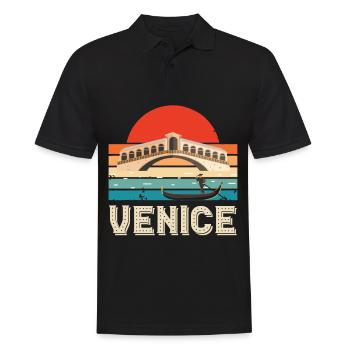 Télécabine du Grand Canal de Venise Italie du Nord - Polo Homme - noir - Devant - Kai (181cm)