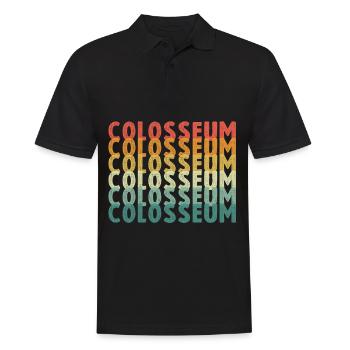 Kolosseum aus Rom in Italien - Männer Poloshirt - Schwarz - Vorne - Kai (181cm)