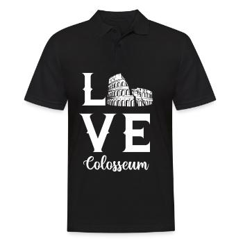 Kolosseum Love Italien Rom Römer Römisch - Männer Poloshirt - Schwarz - Vorne - Kai (181cm)