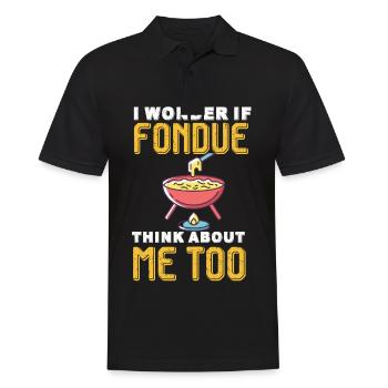 Fondue Abend Alpen Schweiz National Käsetag - Männer Poloshirt - Schwarz - Vorne - Kai (181cm)