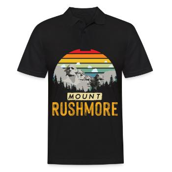 Mount Rushmore Black Hills South Dakota - Männer Poloshirt - Schwarz - Vorne - Kai (181cm)