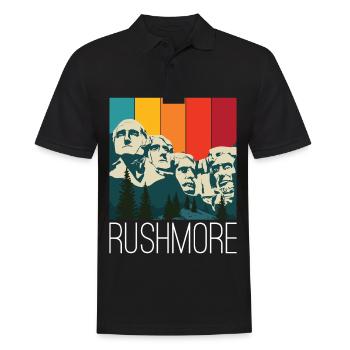 Rushmore Dakota US Präsidenten Denkmal - Männer Poloshirt - Schwarz - Vorne - Kai (181cm)