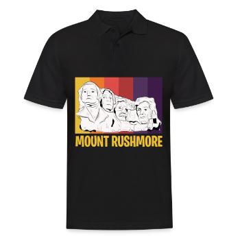 Mount Rushmore Amerika Präsidenten Denkmal - Männer Poloshirt - Schwarz - Vorne - Kai (181cm)