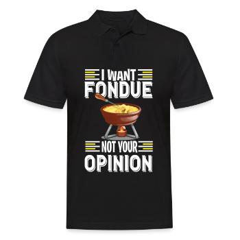 Käse Fondue Bitte Schweizer Alpen - Männer Poloshirt - Schwarz - Vorne - Kai (181cm)