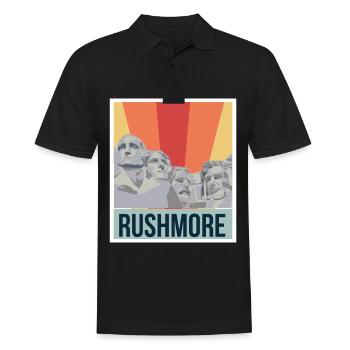 Rushmore Präsidenten Amerika Black Hills - Männer Poloshirt - Schwarz - Vorne - Kai (181cm)