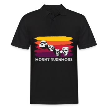 Mount Rushmore Black Hills Dakota USA Präsidenten - Männer Poloshirt - Schwarz - Vorne - Kai (181cm)