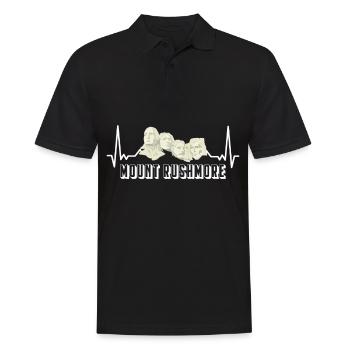 Mount Rushmore Präsident Herzschlag Dakota USA - Männer Poloshirt - Schwarz - Vorne - Kai (181cm)