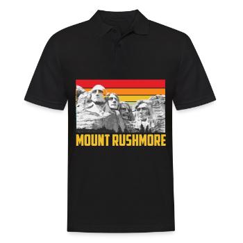 Mount Rushmore South Dakota Lincoln Denkmal - Männer Poloshirt - Schwarz - Vorne - Kai (181cm)