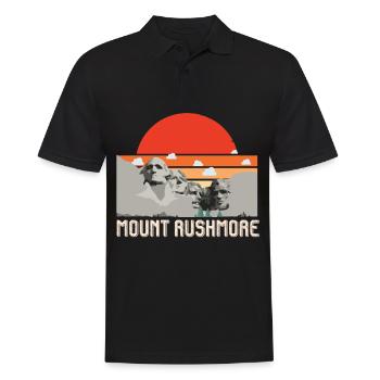 Mount Rushmore Dakota Berge Amerika USA - Männer Poloshirt - Schwarz - Vorne - Kai (181cm)