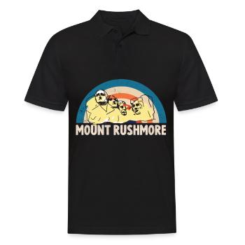 Mount Rushmore South Dakota Präsidenten USA - Männer Poloshirt - Schwarz - Vorne - Kai (181cm)